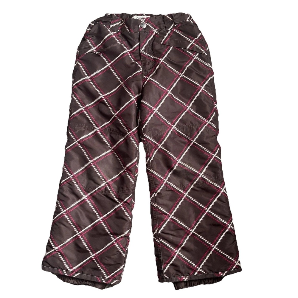 Cherokee Girls Brown Pink Snow Pants ski Pants‎ Pull On Winter Cold Size 6/6x